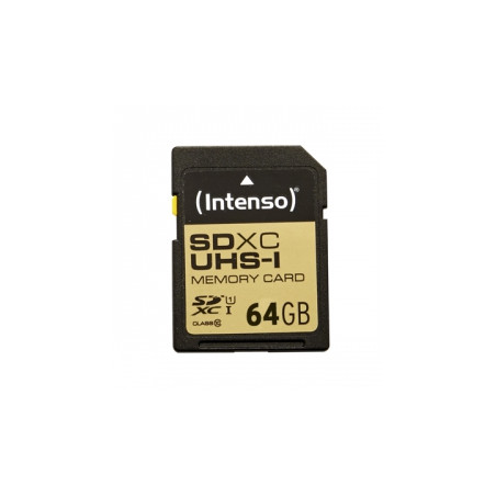 64gb scheda sdxc intenso uhs-i (45 mb/s, classe 10) [3421490]