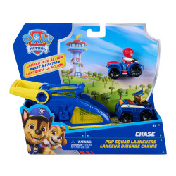 giocattolo spinmaster paw patrol pup squad launcher set con due mini-fahrzeugenil