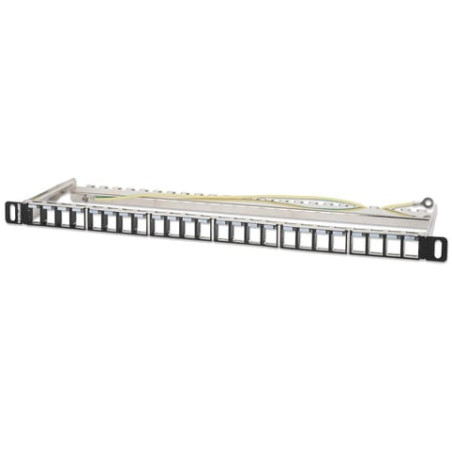 pannello patch intellinet 19" 24 porte nero