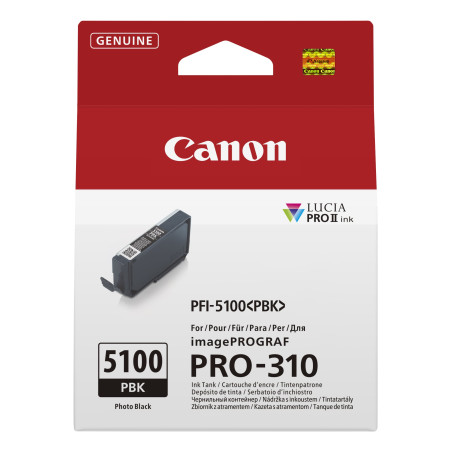 cartuccia a getto d'inchiostro canon pfi-5100 pbk 14.4ml