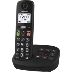telefono cordless panasonic kx-tgu130exb nero [kx-tgu130exb]