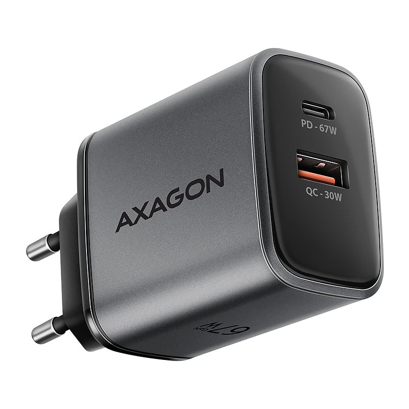 alimentatore da rete axagon acu-pq67 67w usb-a + usb-c