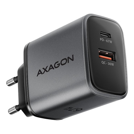 alimentatore da rete axagon acu-pq67 67w usb-a + usb-c