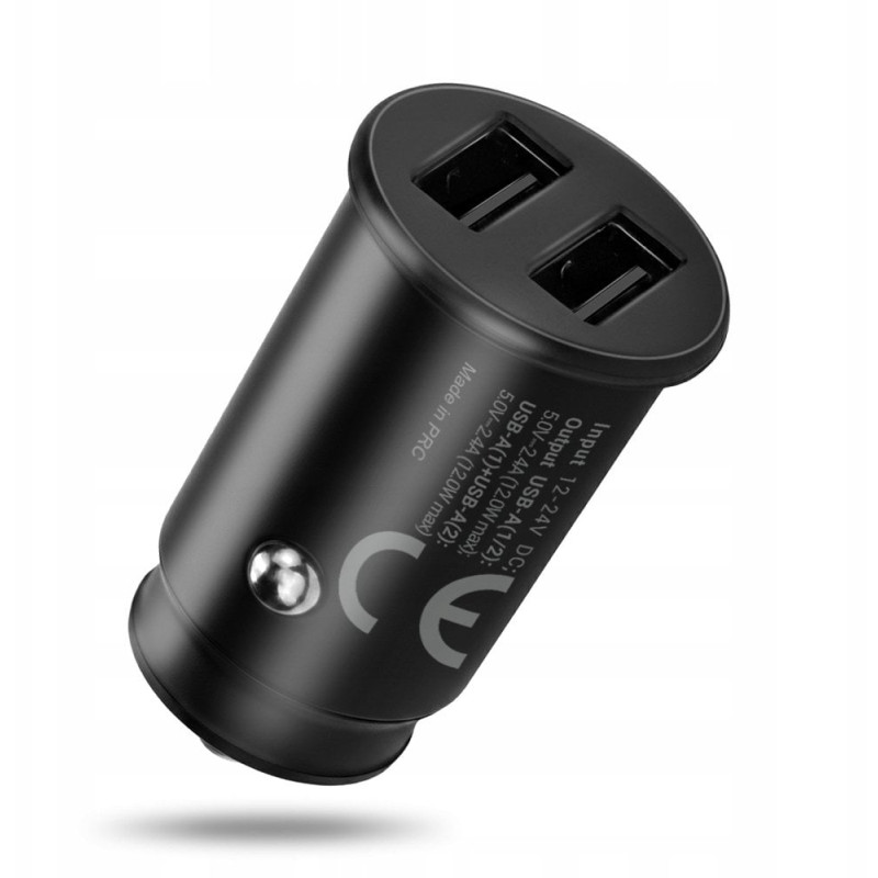alimentatore da auto everactive cc-25 12w 2xusb tipo-a nero