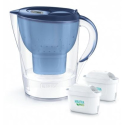 caraffa filtrante brita marella xl 3.5l + 2 cartucce maxtra pro blu
