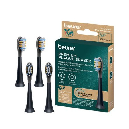 set di testine beurer premium plaque eraser nero 4pz [ahbeuperaser4sz]