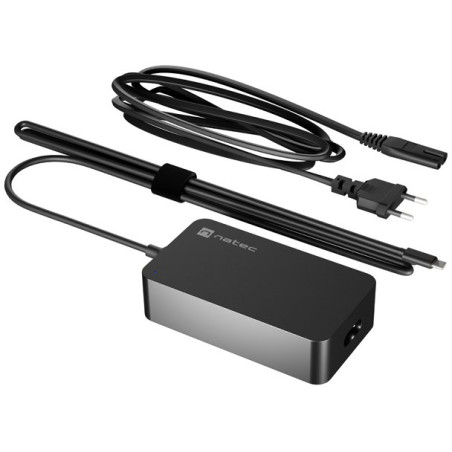 alimentatore notebook natec nzu-2361 65w usb-c nero [aznatnz00000019]