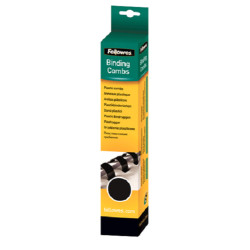 confezione 25 dorso plastico d16mm nero [5332302]