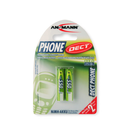 pila ricaricabile ansmann 2 pz. maxe nimh aaa mini stilo 550 mah