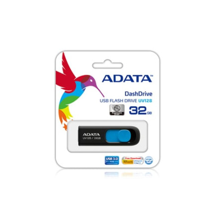 pen drive 128gb adata uv128 dashdrive usb 3.0 nero/blu [auv128-128g-rbe]