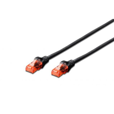 cavo di rete digitus rj45 u/utp cat6 0.50m nero protezione della