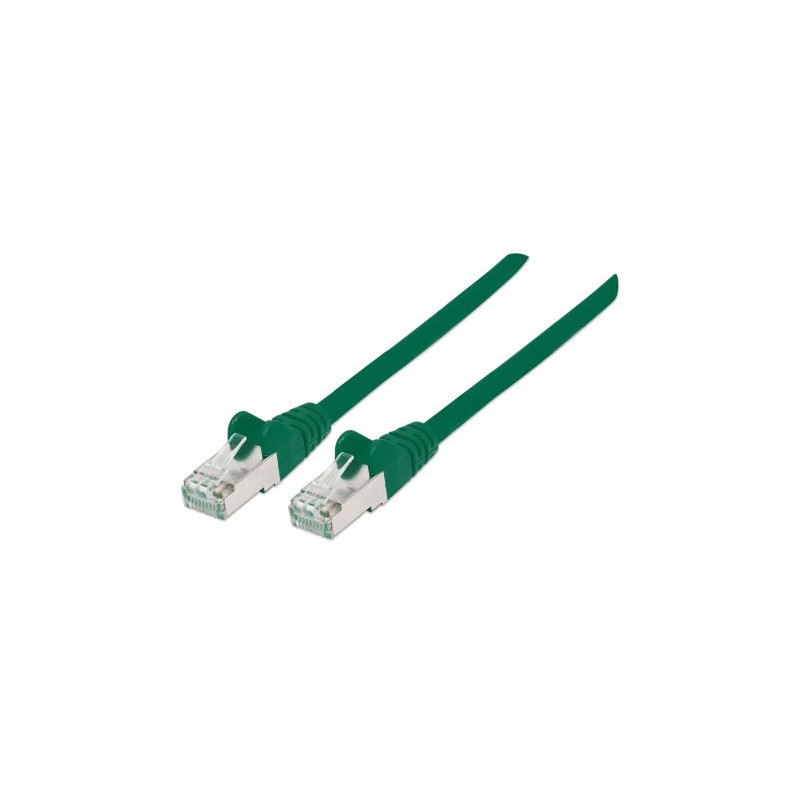 cavo di rete patch intellinet cat.7 plug rj45 6a s/ftp lszh 10m verde