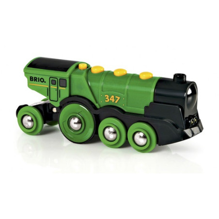 brio 33593 grande locomotiva verde a batteria [33593]