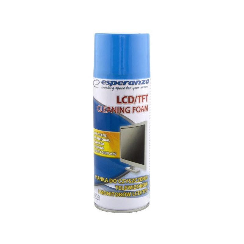 schiuma detergente per monitors e displays lcd/tft esperanza 400ml