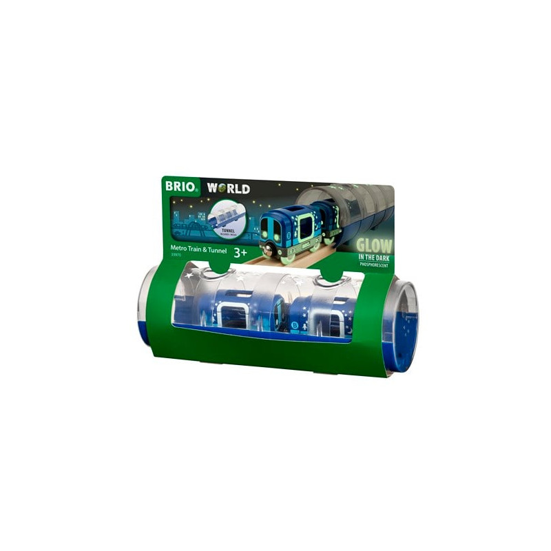 brio - ferrovia di plastica "tunnel & glow in the dark"