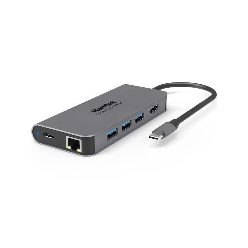 docking station hamlet hdmi - 3 usb 3.0 - lan - usb-c