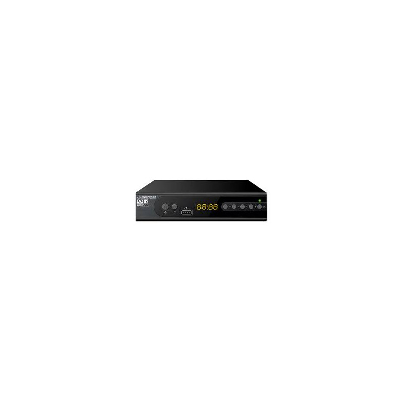 sintonizzatore digitale esperanza ev106p dvb-t2 h.265/hevc nero