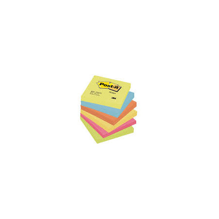 blocco note post-it autoadesiva quadrato 100 fogli blu/verde/