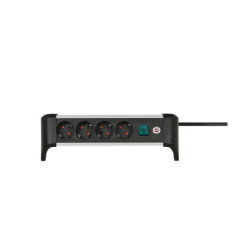 multipresa brennenstuhl alu-office-line 4 prese 1.8m argento/nero
