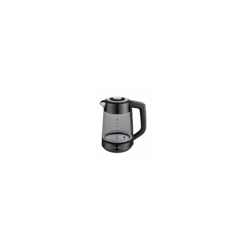 bollitore elettrico concept rk4195 in vetro 1.7l 2200w argento/grigio