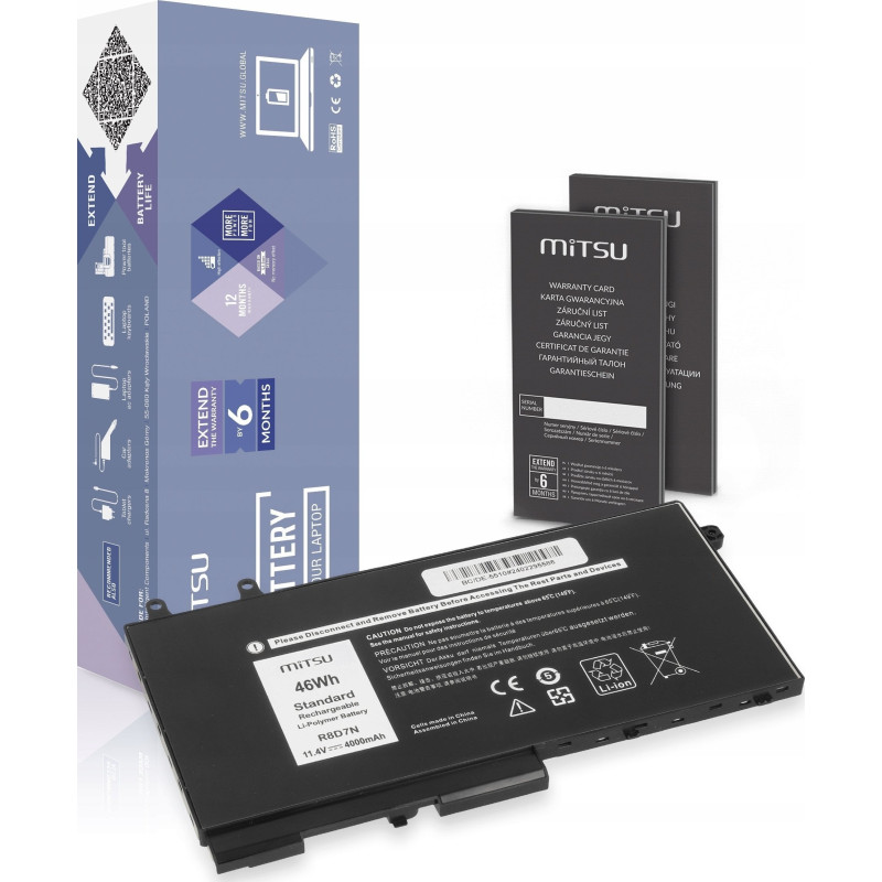 batteria notebook mitsu per dell latitude precision 4000mah 11.4v