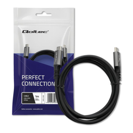 cavo di ricarica/dati qoltec 50669 usb4 gen3 usb-c pd 240w thunderbolt