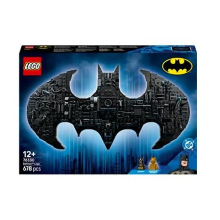 set di cortruzioni lego logo batman anniversario base a cavalletto