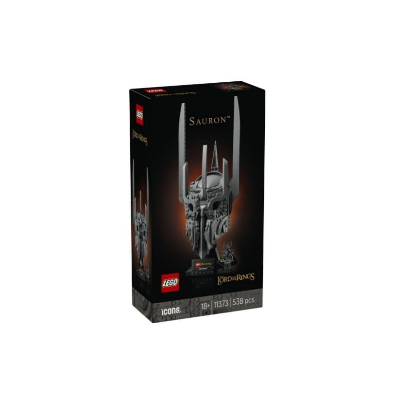 set di costruzione lego icons signore degli anelli elmo di sauron