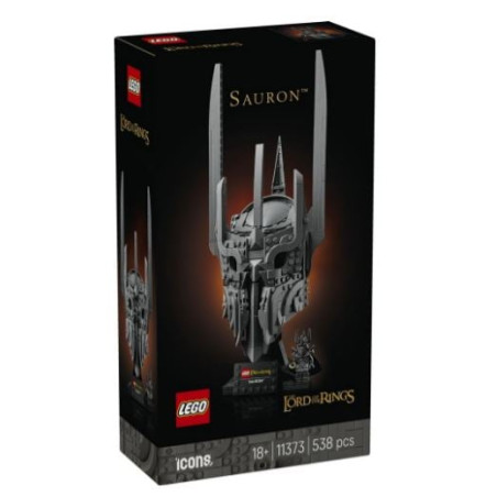 set di costruzione lego icons signore degli anelli elmo di sauron