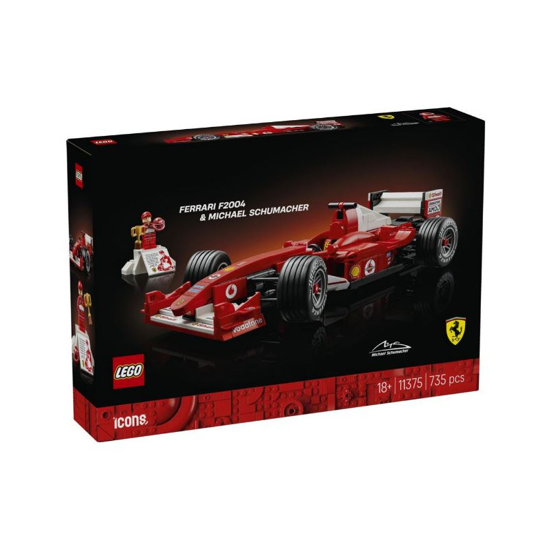 set di costruzione lego ferrari f2004 michael schumacher 735pz [11375]
