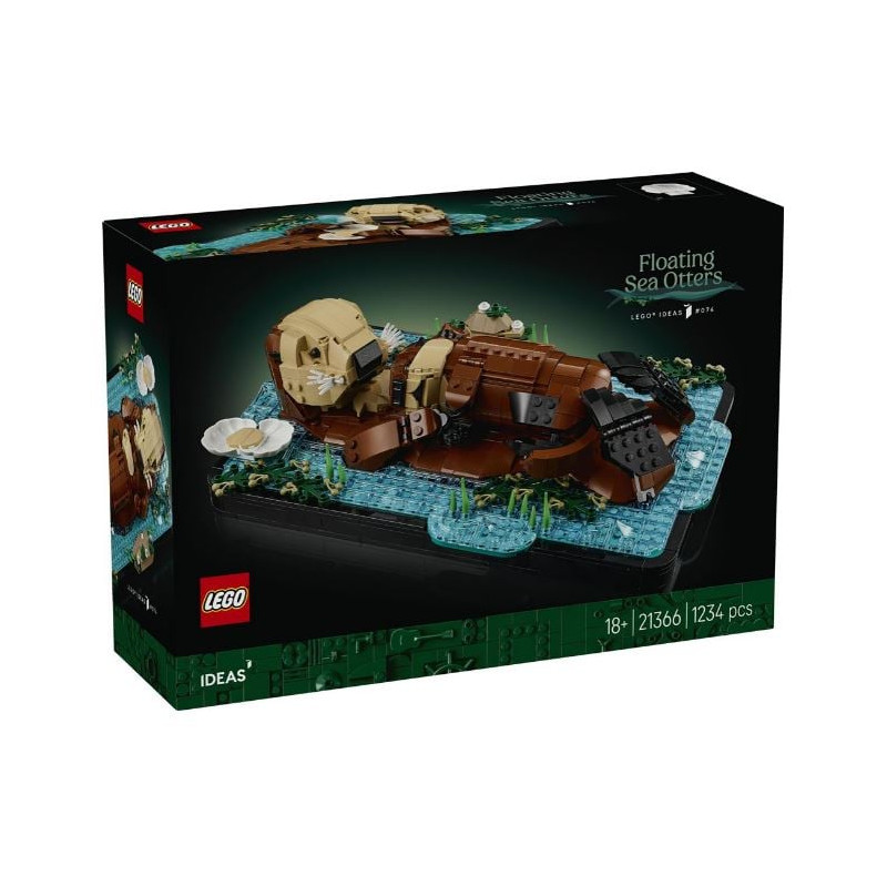 set di costruzione lego ideas lontre fluttuanti modello da esposizione