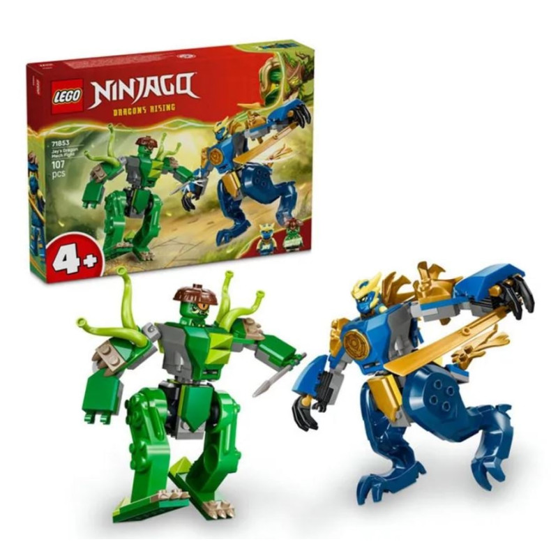 set di costruzione lego ninjago battaglia tra robot drago di jay