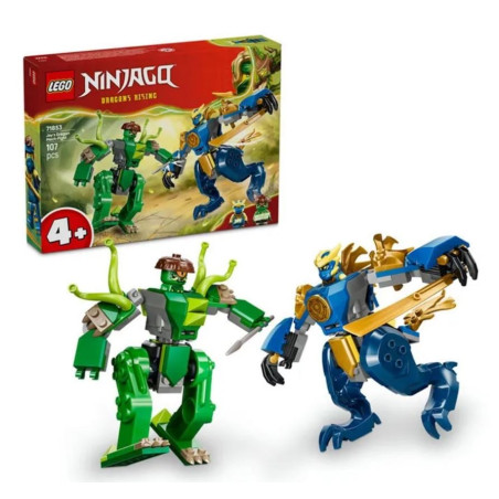 set di costruzione lego ninjago battaglia tra robot drago di jay