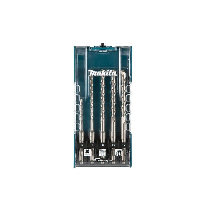 set di punte per trapano makita sds-plus a percussione 5pz [e-15724]