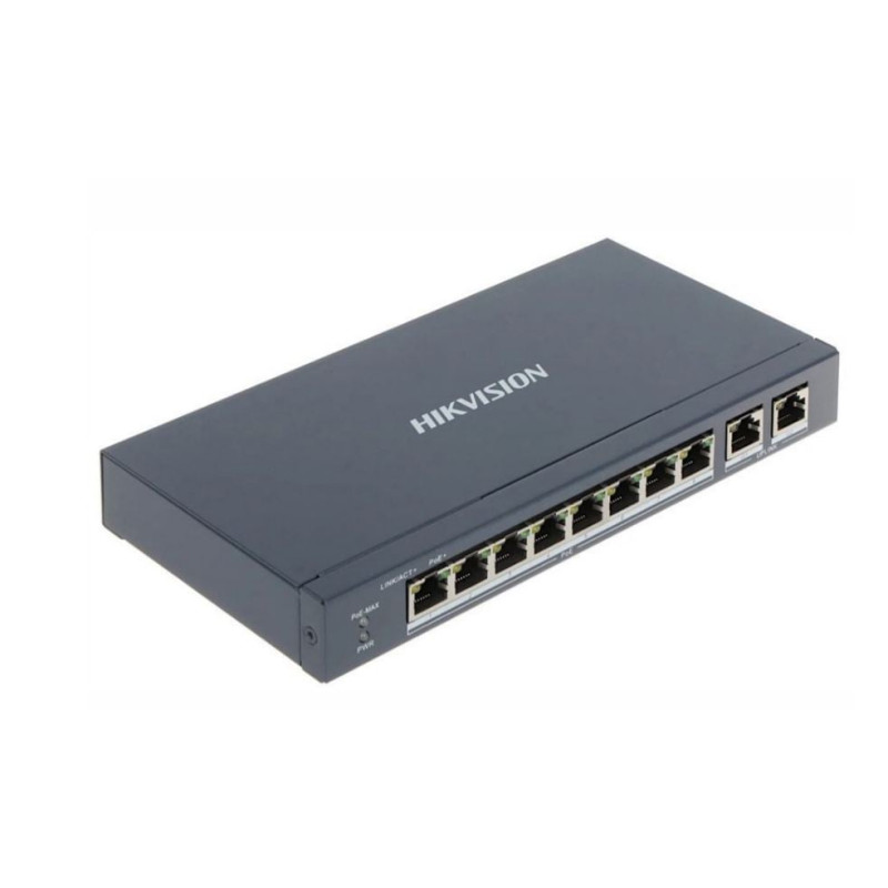 switch hikvision ds-3e0310p-e/m non gestita 10 porte gigabit