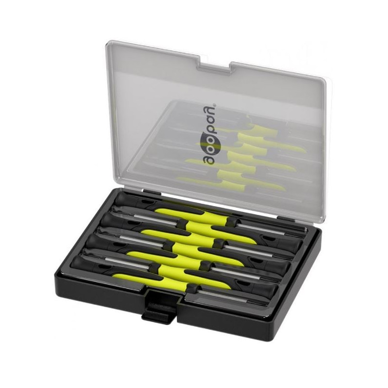 set di cacciaviti goobay precisione nero-giallo 7pz