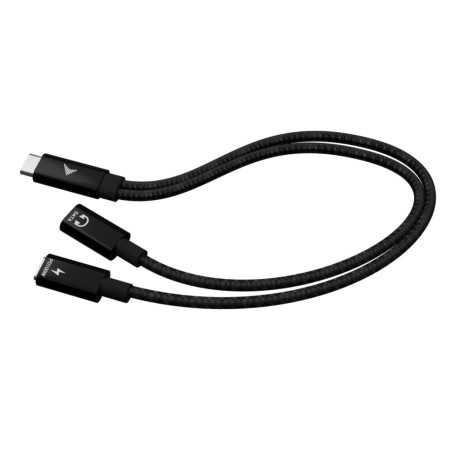 cavo usb-c i-tec audio/dati pd splitter 100w nero [c31dualsplittercblpd]
