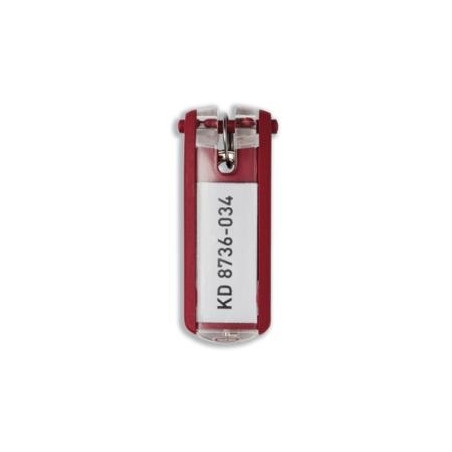portachiavi durable 6 pz. key clip rosso [1957-03]