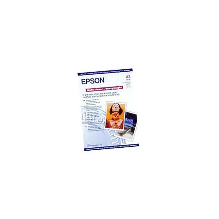carta fotografica epson 50 fogli opaca alto spessore a3 167 gr [c13s041261]