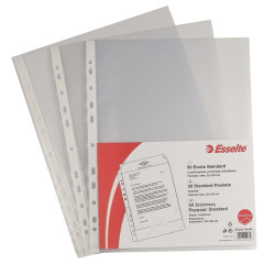 buste trasparenti forate esselte 50pz. standard a4 antiriflesso [395097300]