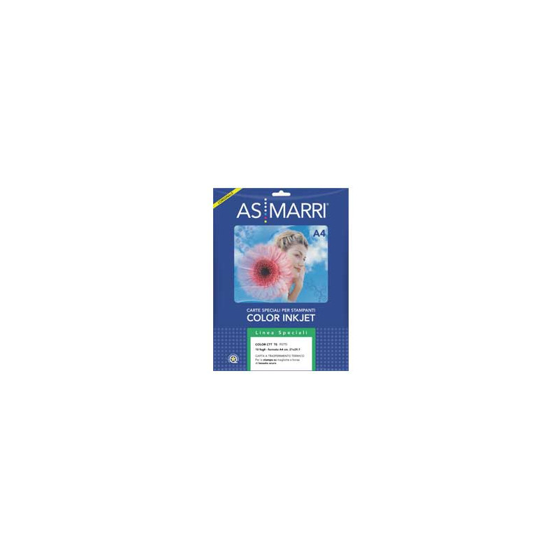 Carta in risma bianca marri 10 fogli a4 a trasferimento termico per