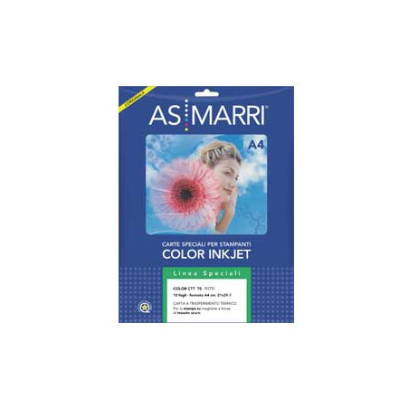 Carta in risma bianca marri 10 fogli a4 a trasferimento termico per