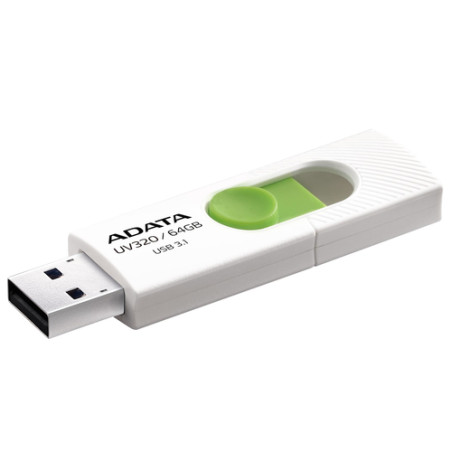 pen drive 64gb adata usb 3.1 stick uv320 bianco/grigio [auv320-64g-rwhgn]