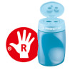 temperamatite easy 3 fori c/contenitore ergonomico blu per destrimani