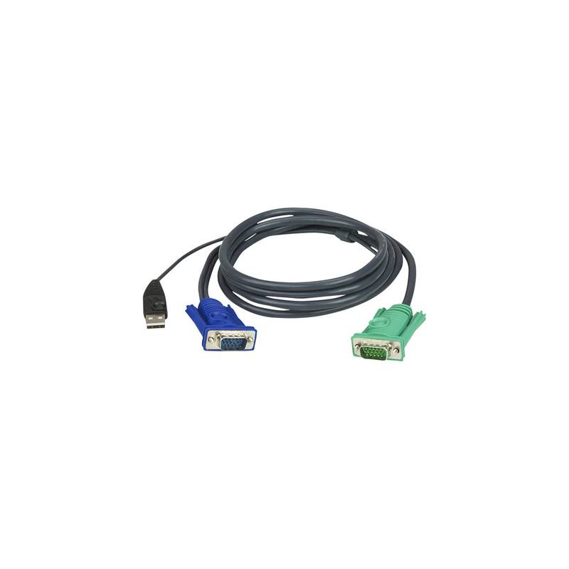 adattatore kvm [1x spina vga - 1x spina vga, spina a usb 2.0]