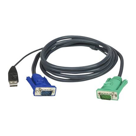 adattatore kvm [1x spina vga - 1x spina vga, spina a usb 2.0]
