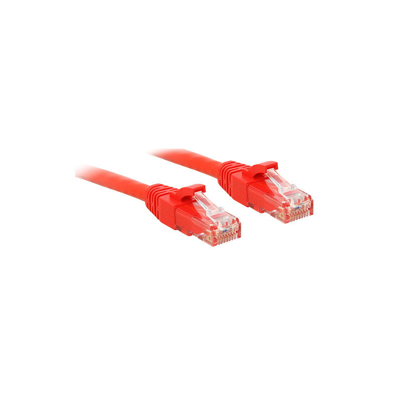 cavo di rete lindy cat.6 u/utp rosso 0.3m [48030]