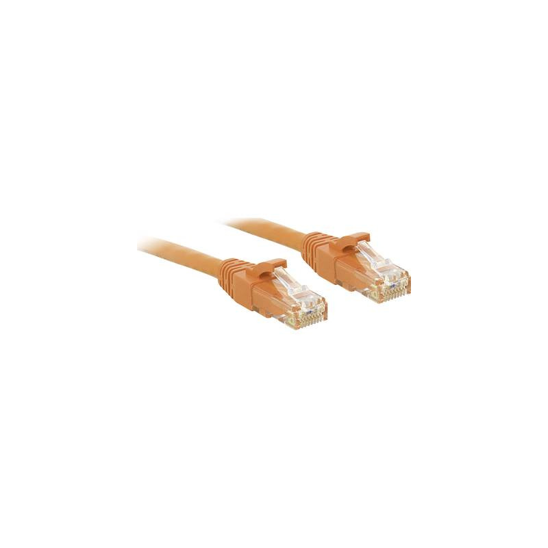 cavo di collegamento rete rj45 lindy cat 6 u/utp 0.5 m arancione
