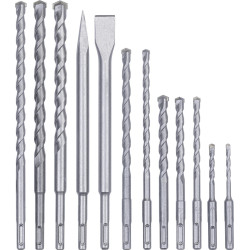 set punte trapano e scalpelli einhell sds-plus 12pz [49240295]