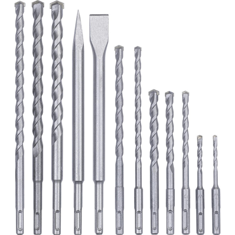set punte trapano e scalpelli einhell sds-plus 12pz [49240295]